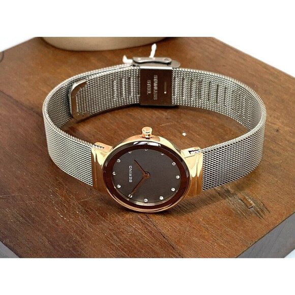 Bering Women's Watch 10126-369 Quartz Rose Gold Gray Dial Petite 25mm Me… - Picture 8 of 14